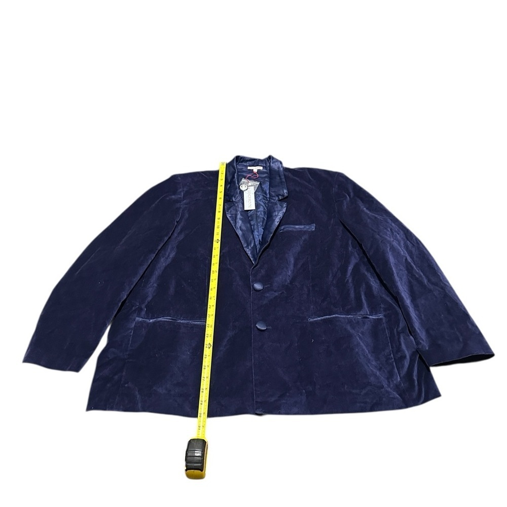 Frances Valentine Deep Blue Velvet men Blazer size 2XL - Picture 15 of 16